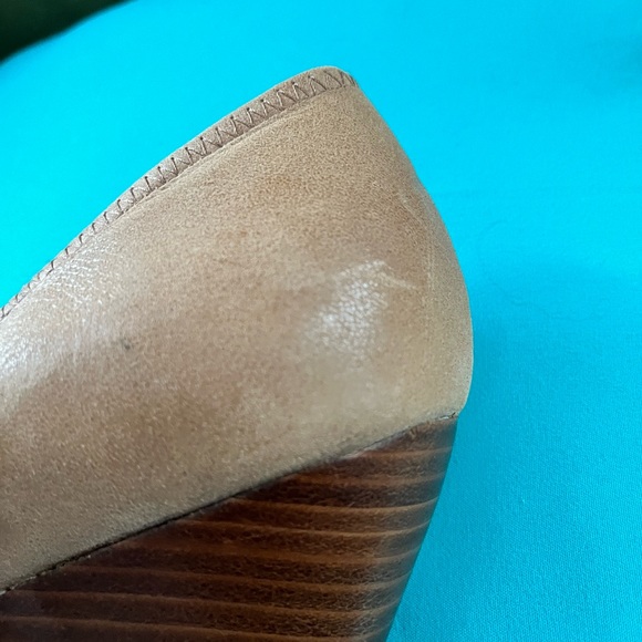Jessica Simpson Open Toe, 3-3/4" wooden wedge heels size 11 - Picture 6 of 6